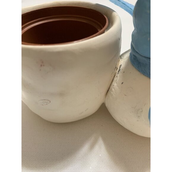 Miniature Planter Attached Snowman Blue Accessories Succulent Artificial Plants - Picture 9 of 11